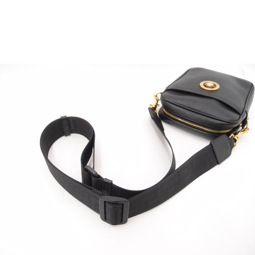 VERSACE ヴェルサーチ/メデューサレザーショルダー／ブラック/1002885//047***********/Aランク/69