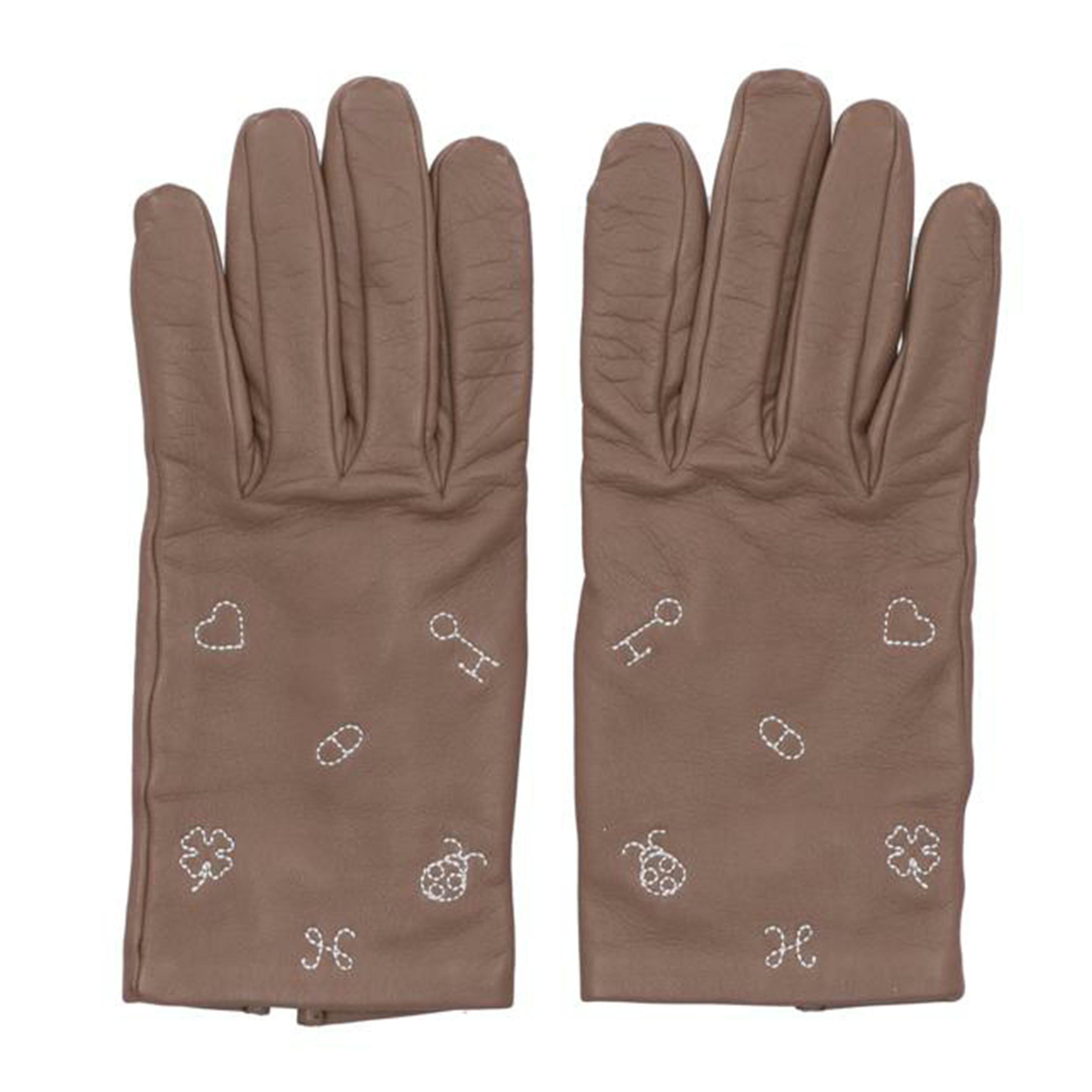 HERMES エルメス/HERMES　レザーグローブ　エトゥープ　＃7//Aランク/24