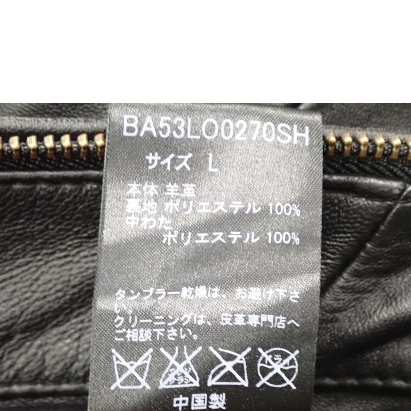 NANO　universe ナノユニバース/★NANO　universe　ラムレザーシングルライダース/BA53LO0270SH//ｻｲｽﾞ:L/Bランク/62