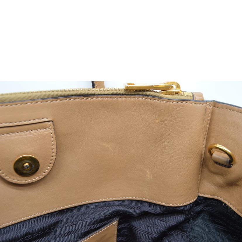 PRADA プラダ/ヴィッテロソフト2wayレザーハンド／キャメル/BN2764//25/ABランク/89