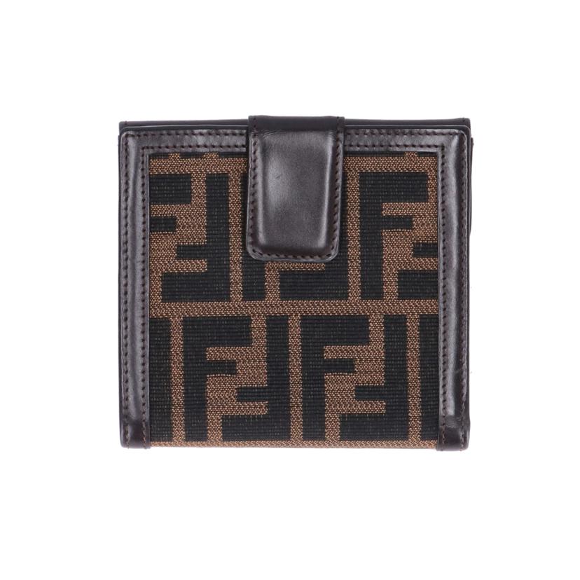 FENDI ﾌｪﾝﾃﾞｨ/Wホック二つ折り財布／ズッカ/2289-01695-018//ABランク/93