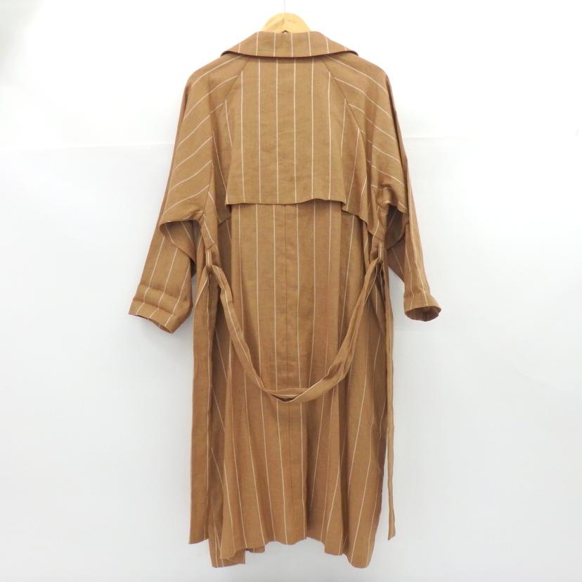 LUCA ルカ/リネンロングコート　ストライプ/49793-321109005//SAランク/77