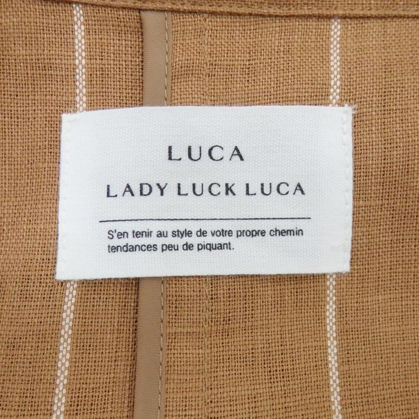 LUCA ルカ/リネンロングコート　ストライプ/49793-321109005//SAランク/77