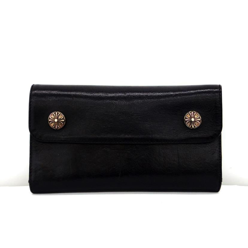 CHROME HEARTS クロムハーツ/クロムハーツ/ウェーブウォレットクロスボールボタン//ABランク/75
