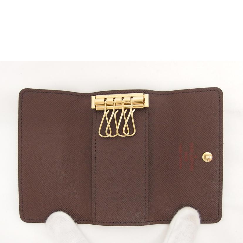 LOUIS VUITTON◆ミュルティクレ4_ダミエ・エベヌ_BRW/レザー/BRW/総柄/レディース