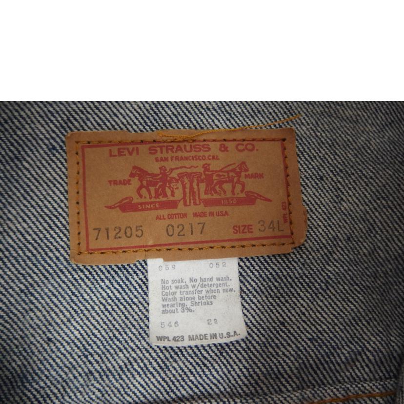 Levis Levis/71205／52刻印／ロング丈/71205-0217//サイズ34L/ABランク/82