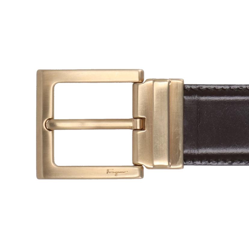 Salvatore Ferragamo フェラガモ/Ferragamo レザーベルト 金 金具 BR//ABランク/78