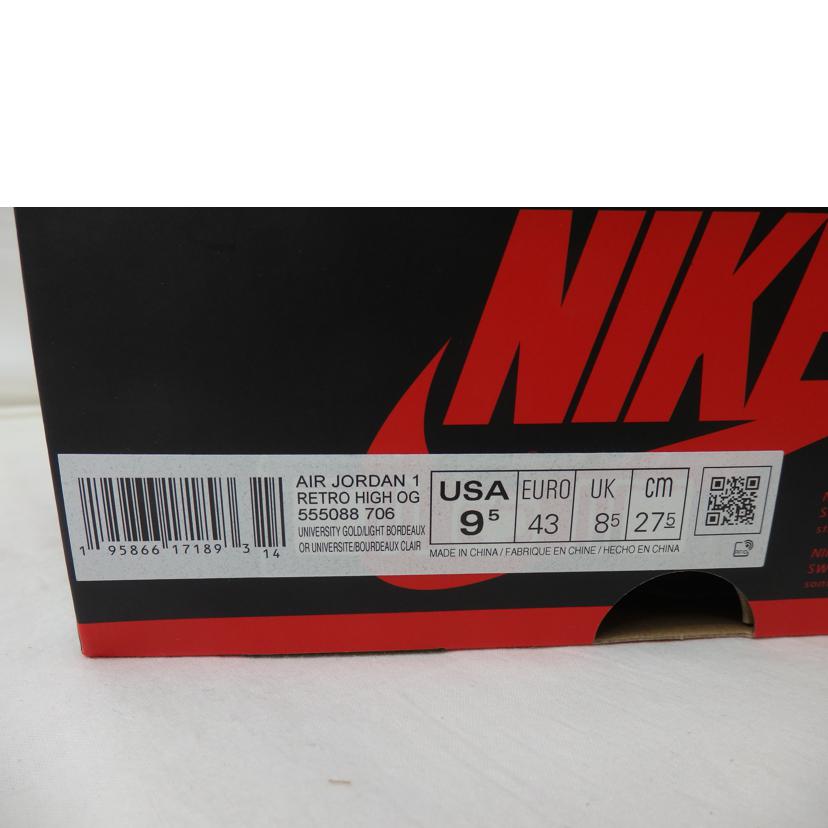 NIKE ナイキ/AIR　JORDAN1　RETRO　HIGH　OG／27．5cm/555088-706//Sランク/84