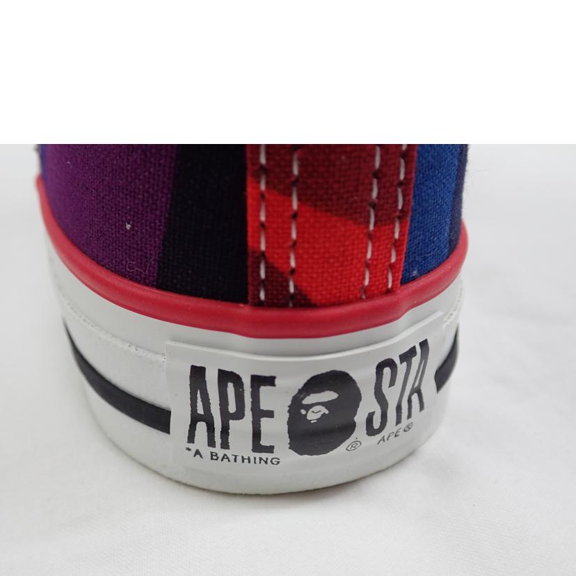 A　BATHNG　APE ｱ　ﾍﾞｲｼﾝｸﾞ　ｴｲﾌﾟ/マルチカラー　ハイカット　スニーカー/1F30191008//27.0cm/Aランク/62