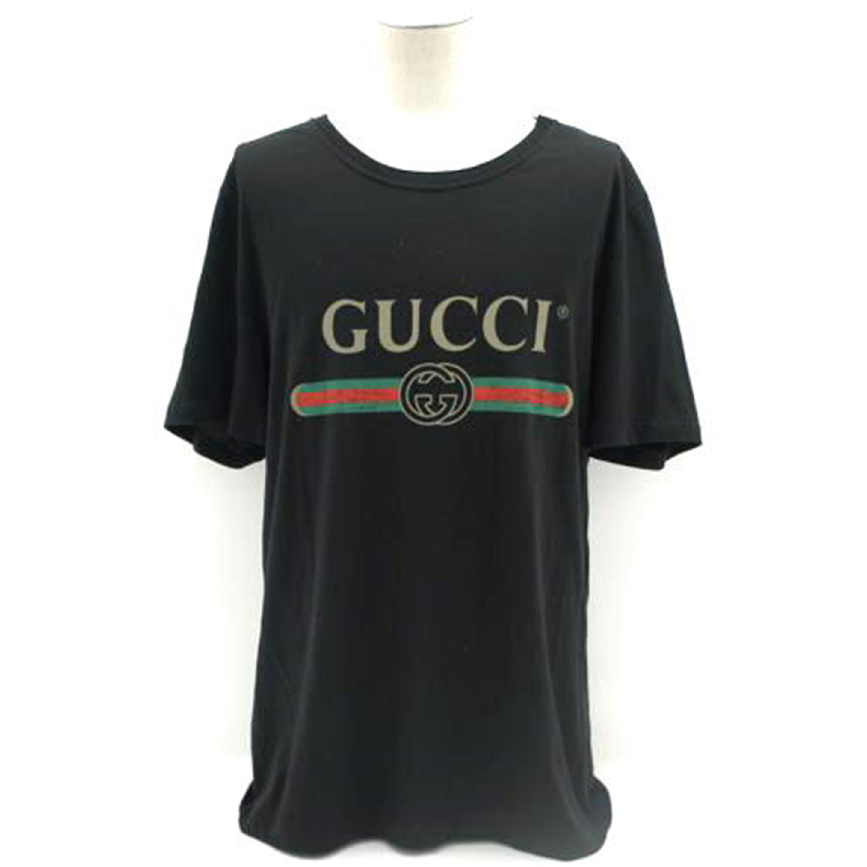 GUCCI グッチ/GUCCIロゴ／シェリーラインTシャツ／ブラック//Bランク/06