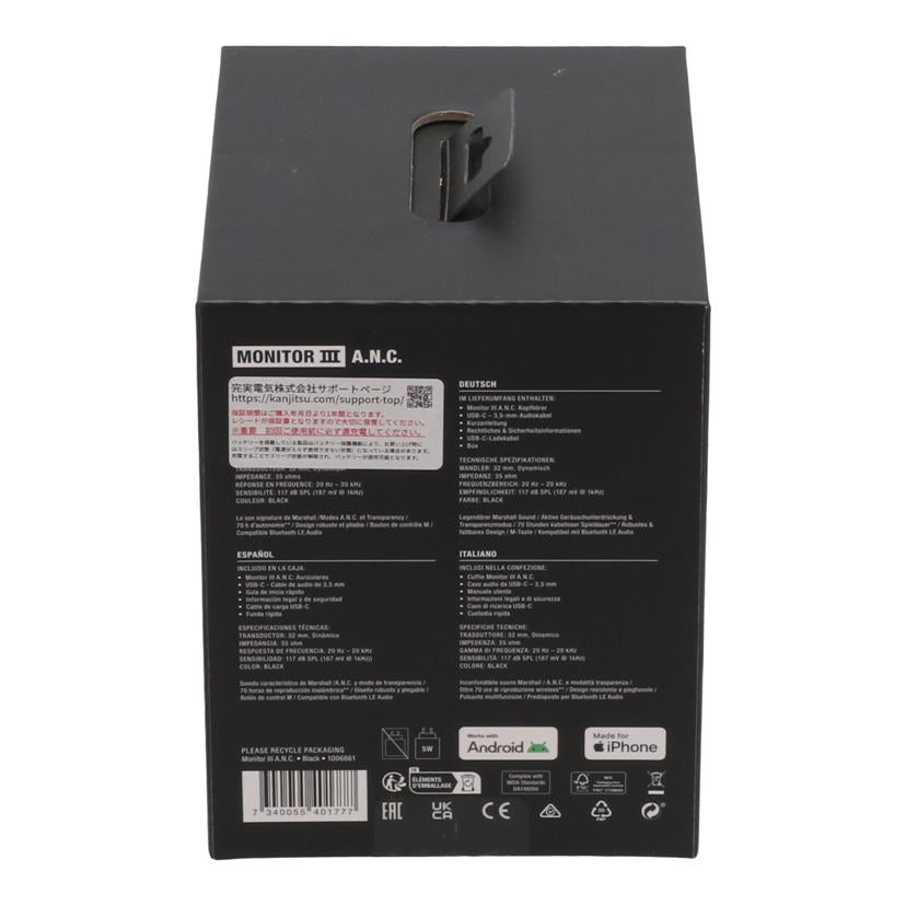 Marshall マーシャル /ワイヤレスヘッドホン未使用/MONITOR III A.N.C.//73400553F521C5E0103854/Sランク/64