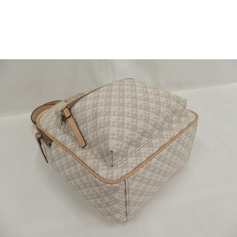KateSpade KateSpade/KateSpade　総柄レザーリュック／ホワイト//Bランク/82