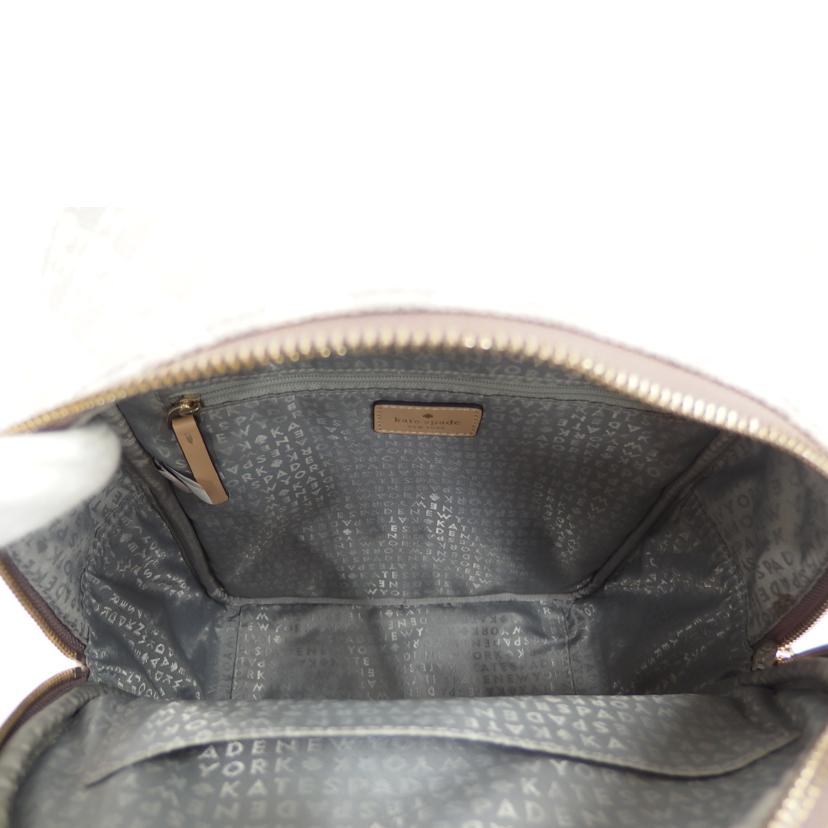 KateSpade KateSpade/KateSpade　総柄レザーリュック／ホワイト//Bランク/82