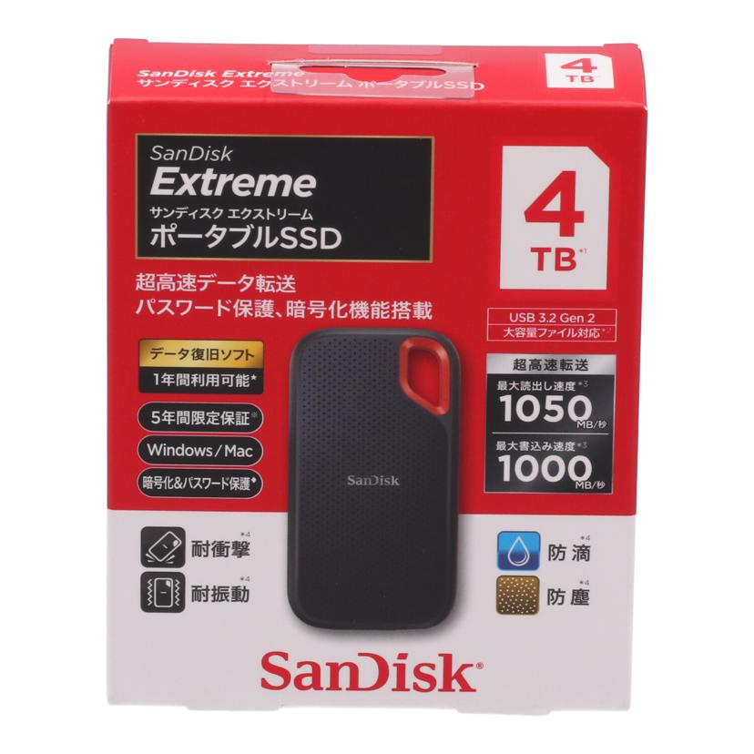 SanDisk サンディスク/ポータブルSSD　4TB　未使用/SDSSDE61-4T00-J25//2531GQ400420/Sランク/77