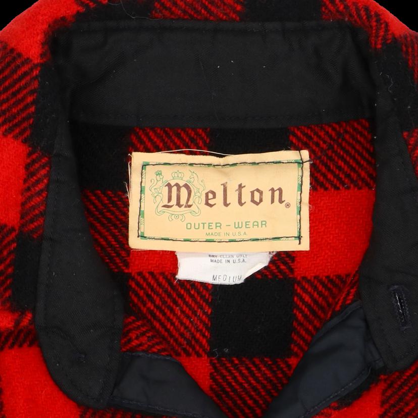 melton/60-70’s/ウールブロックチェックシャツ/USA製/ヴィンテージ//ABランク/82