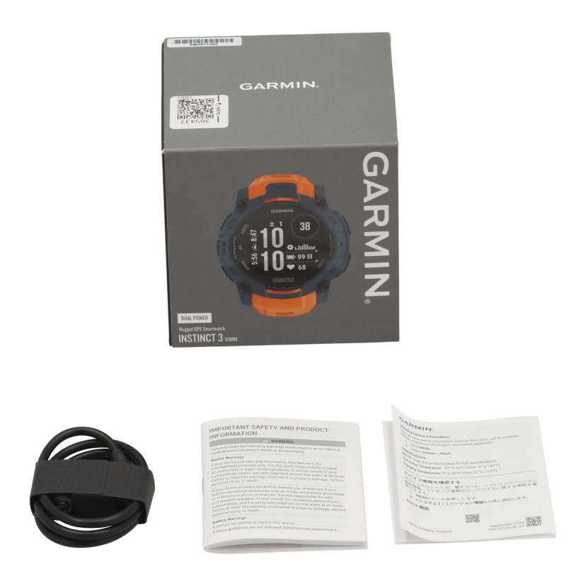 GARMIN　 ガーミン　/GPSウォッチ／Instinct　3　Dual　Power　50mm/010-02935-31//8M3011282/Aランク/77