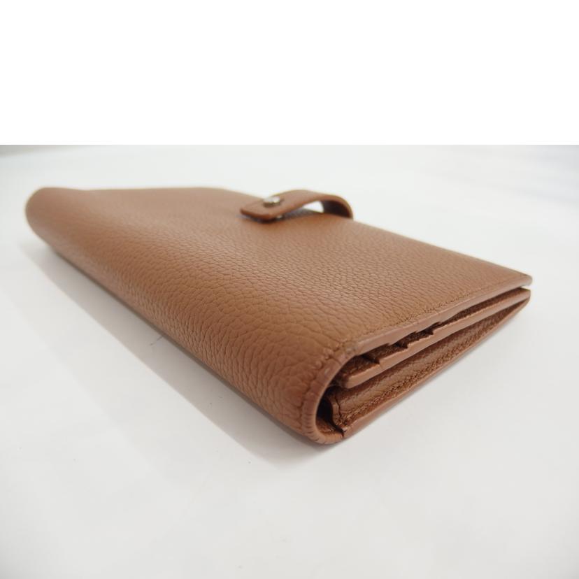 YSL ｻﾝﾛｰﾗﾝ/レザー折り財布／キャメル//Bランク/82