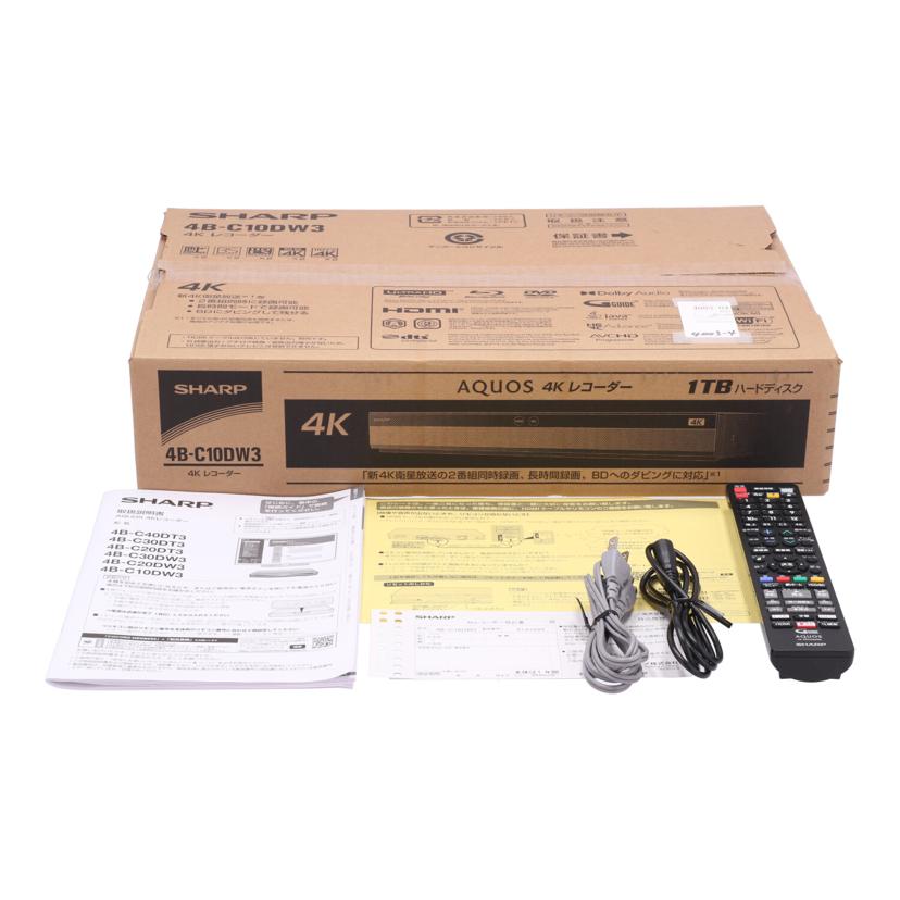 SHARP　 シャープ　/4K　BDレコーダー/4B-C10DW3//9141895/ABランク/64