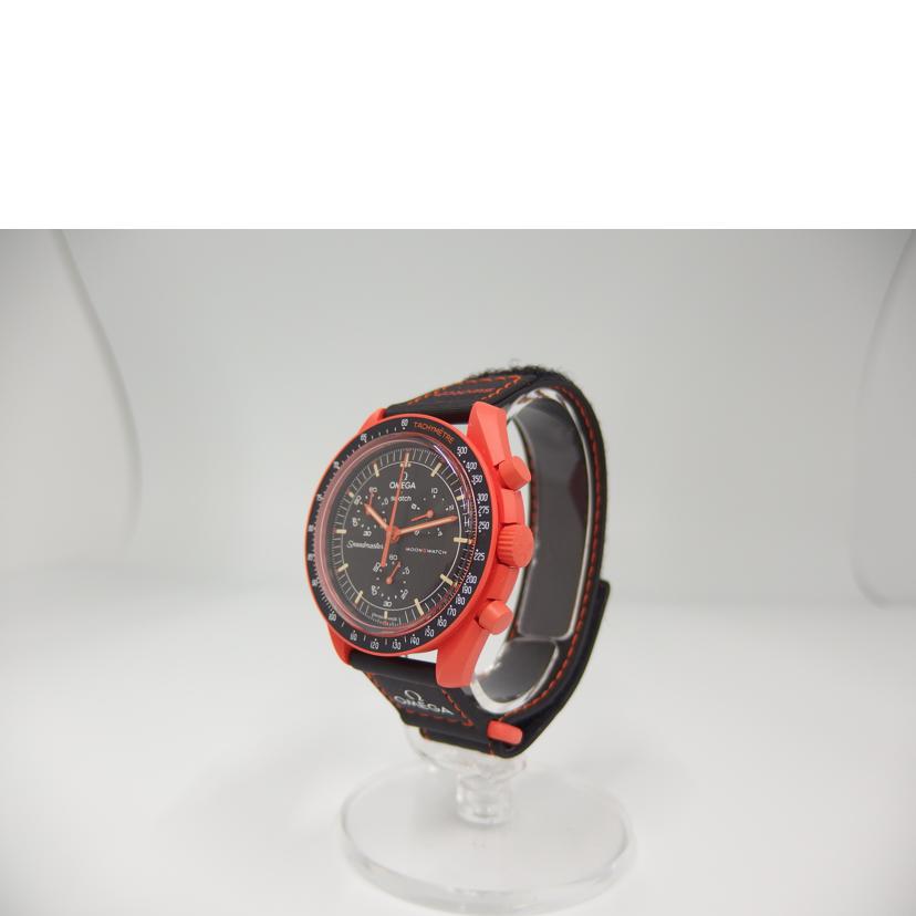 OMEGA×swatch ウメガスウォッチ/Mission＿on＿Earth／LAVA／クォーツ/SO33O100//Aランク/82