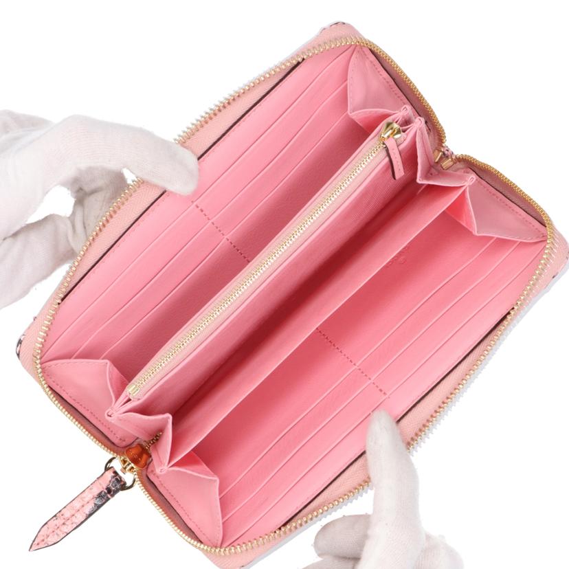 GUCCI/パイソンラウンドジップGGマーモント//095*/Aランク/24