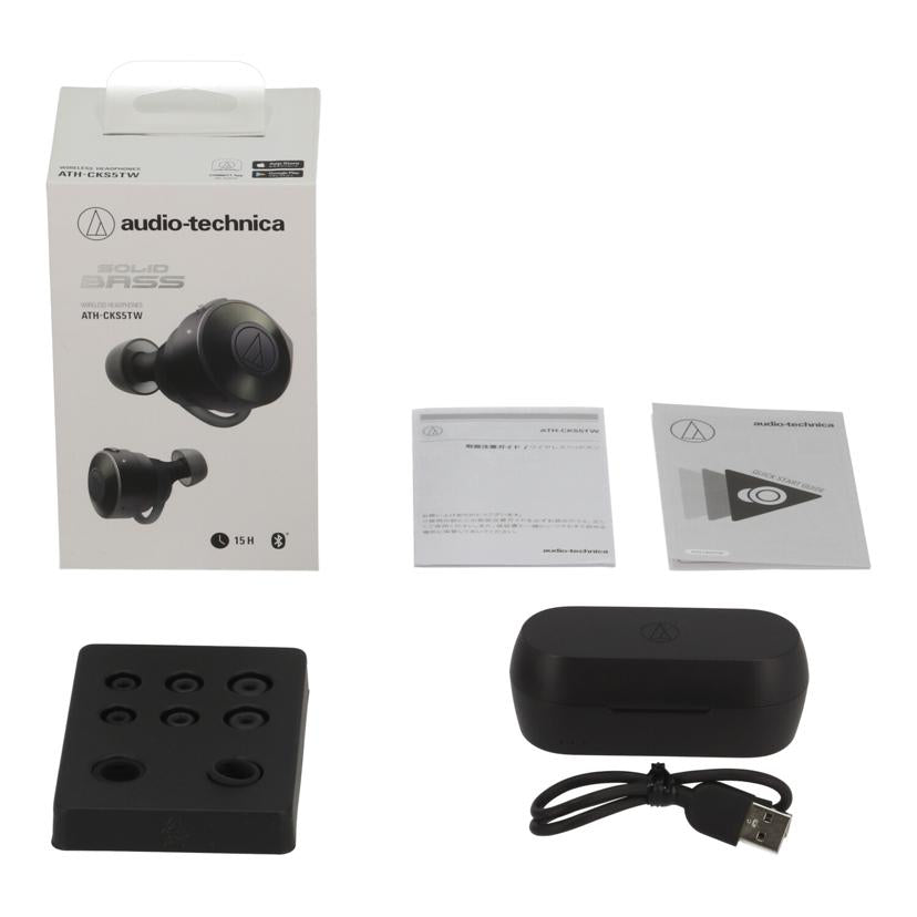 audio－technica オーディオテクニカ　/ワイヤレスイヤホン／SOLID　BASS/ATH-CKS5TW BK//417016930718/Bランク/69