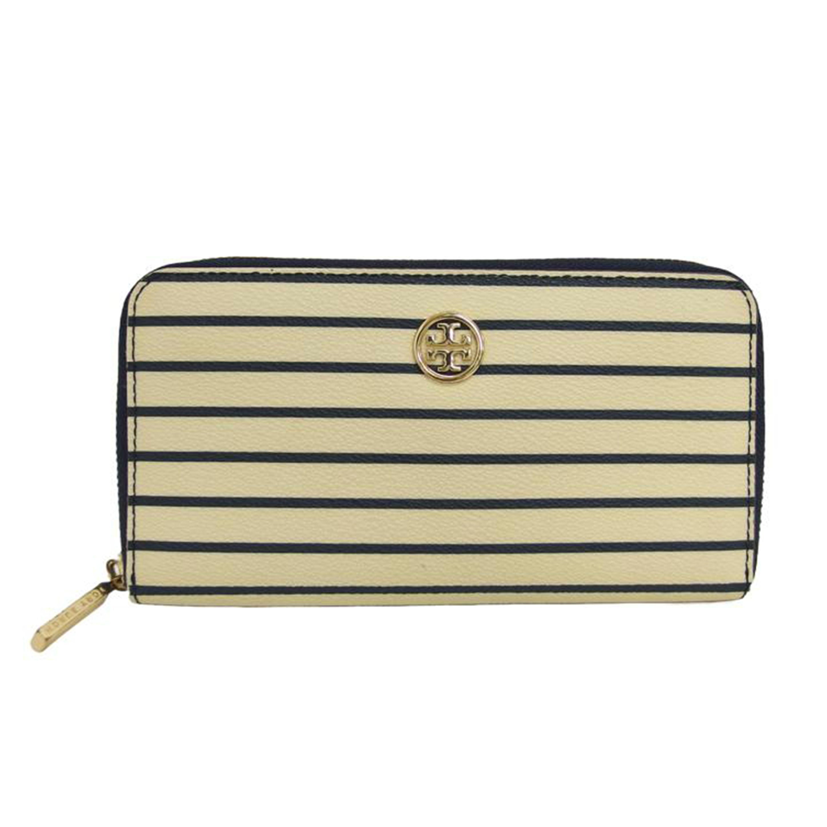 TORY　BURCH トリーバーチ/ボーダー柄ラウンドファスナー長財布//ABランク/04