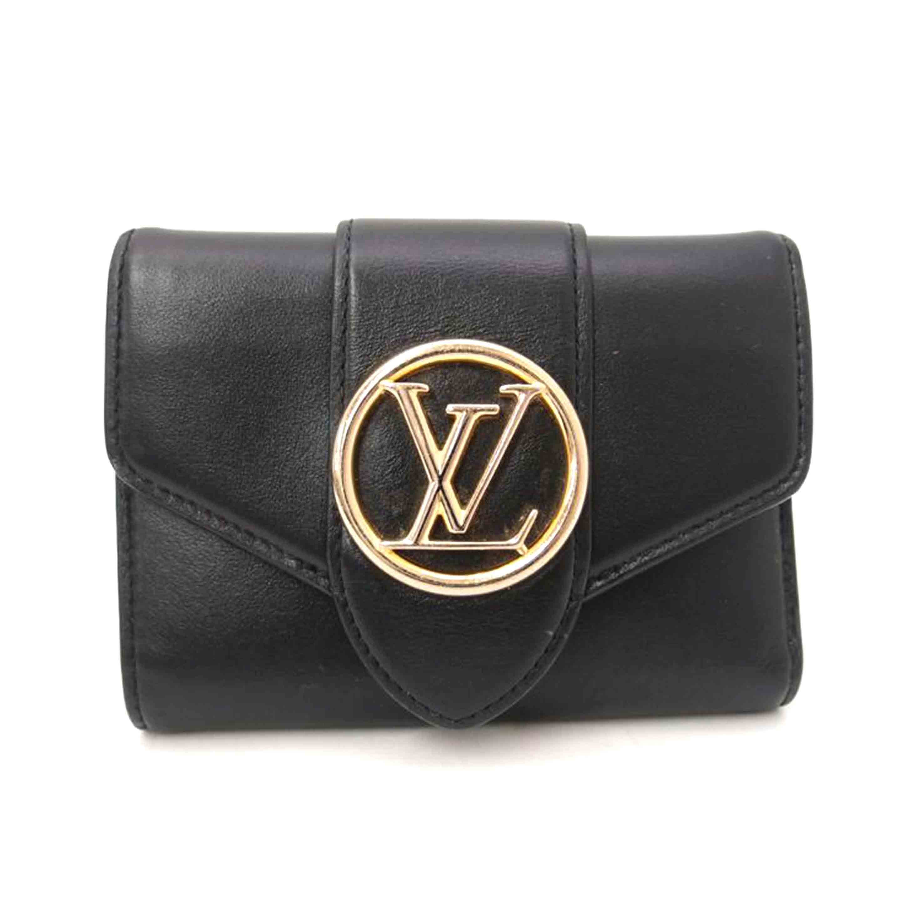 LOUIS VUITTON ルイヴィトン/ポルトフォイユ・ポンヌフコンパクト／ノワール/M69175//RFI****/ABランク/69