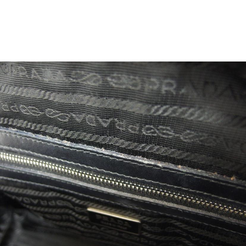 PRADA プラダ/ナイロンレザー／ミニボストンバッグ／ブラック//105/ABランク/04