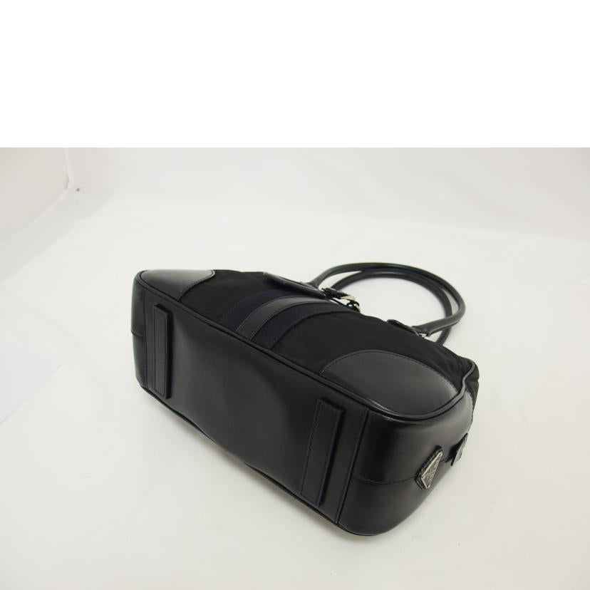 PRADA プラダ/ナイロンレザー／ミニボストンバッグ／ブラック//105/ABランク/04