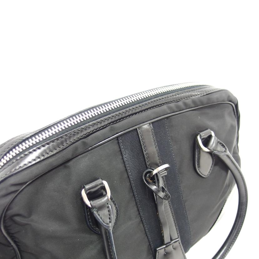 PRADA プラダ/ナイロンレザー／ミニボストンバッグ／ブラック//105/ABランク/04