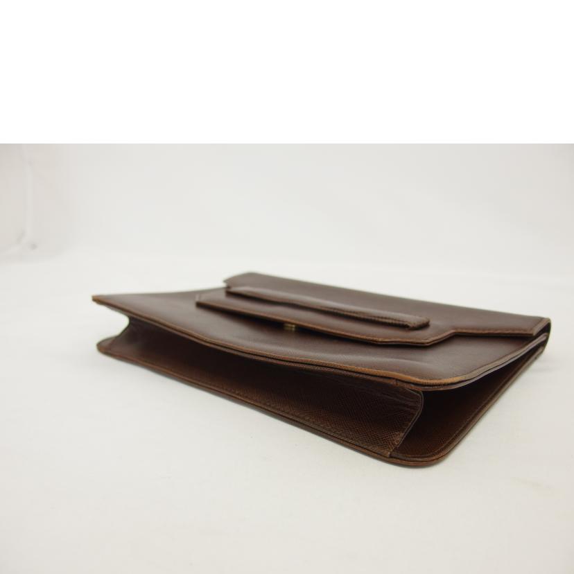 YSL ブラウン クラッチバッグ YSL ブラウンレザー クラッチバッグ