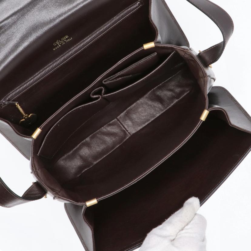 CELINE セリーヌ/ヴィンンテージ／マカダムバックルレザーフラップショルダー　//ABランク/24