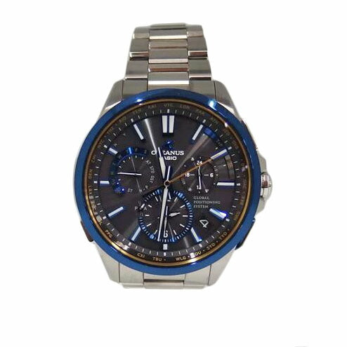 CASIO カシオ/オシアナス・ブラックマーブル／GPSハイブリッド／ソーラー/ OCW-G1100TG-1AFJ//G21*****/Aランク/82