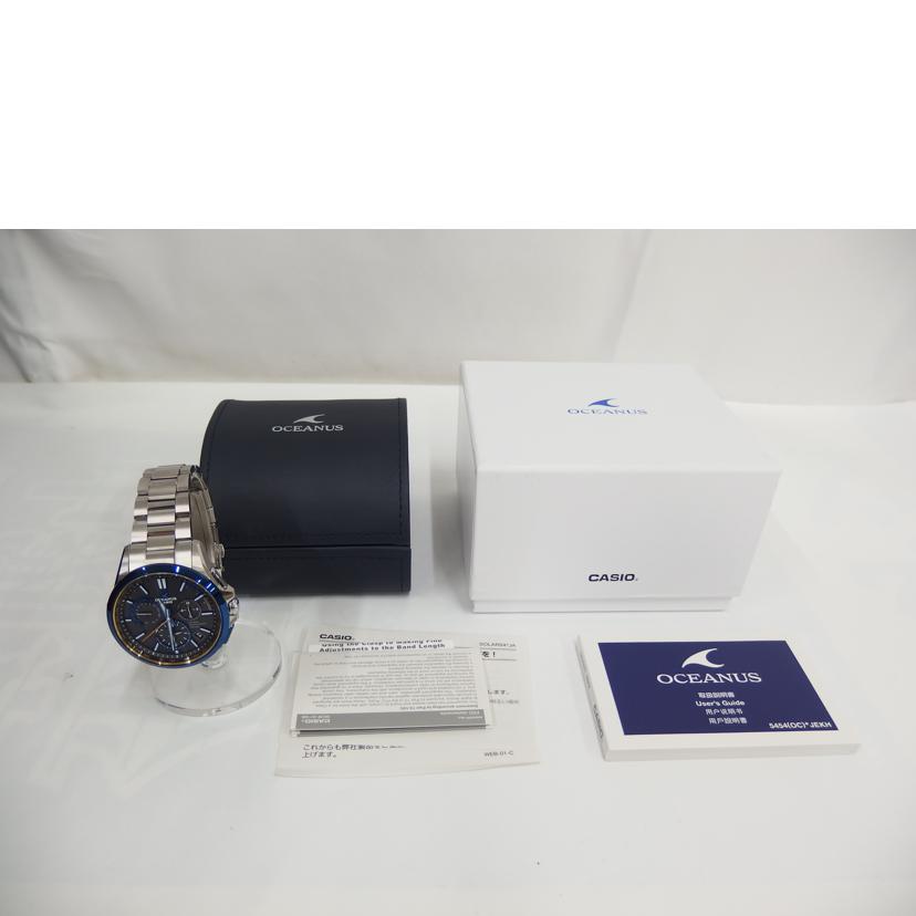 CASIO カシオ/オシアナス・ブラックマーブル／GPSハイブリッド／ソーラー/ OCW-G1100TG-1AFJ//G21*****/Aランク/82
