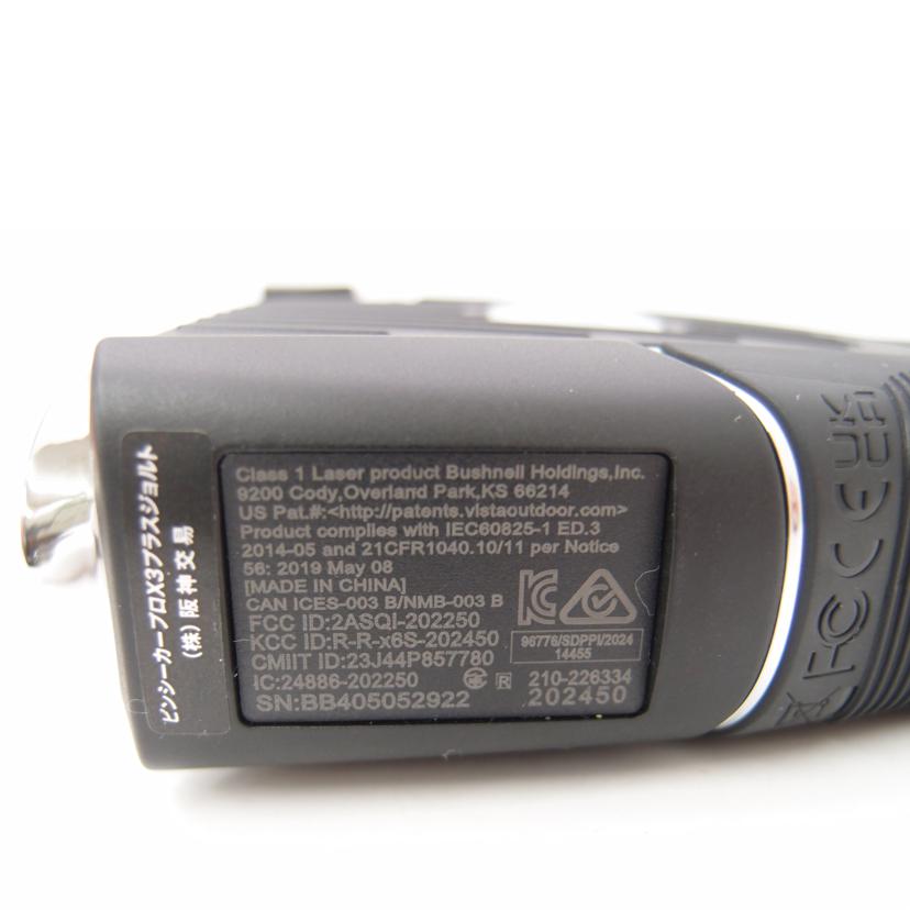 Bushnell　GOLF ブッシュネル ゴルフ/ゴルフレーザー距離計　ピンシーカープロX3プラスジョルト/PINSEEKER PRO X3 PLUS JOLT//BB405052922/Aランク/69