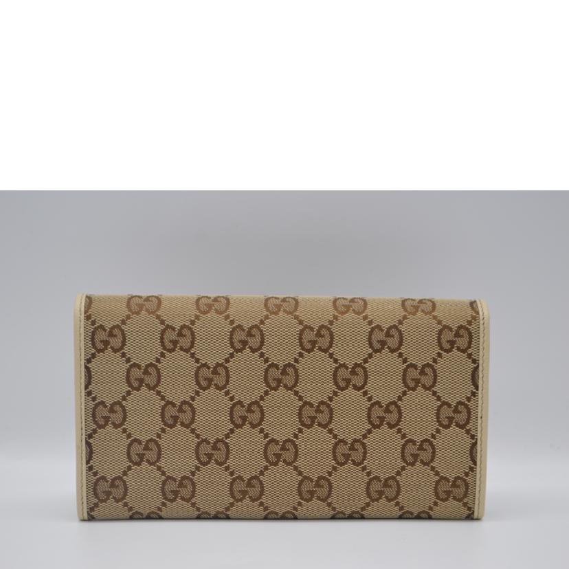 GUCCI グッチ/GGキャンバスプレートジップレザー長財布/244946//095*/Aランク/89