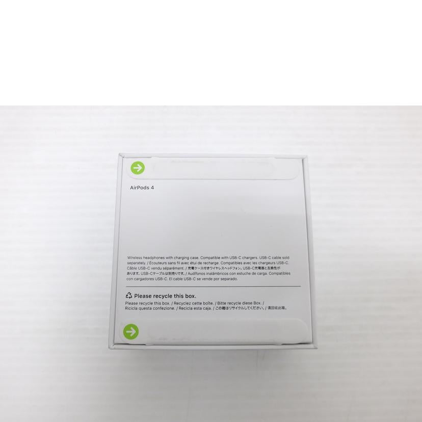 Apple アップル/AirPods　4　MXP63J／A/MXP63J/A//KR9VJR99C9/SAランク/88