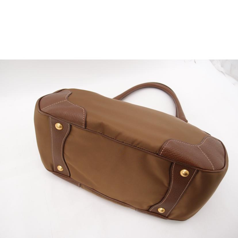 PRADA プラダ/ナイロン×レザートート／ブラウン/BR4635//173/ABランク/69