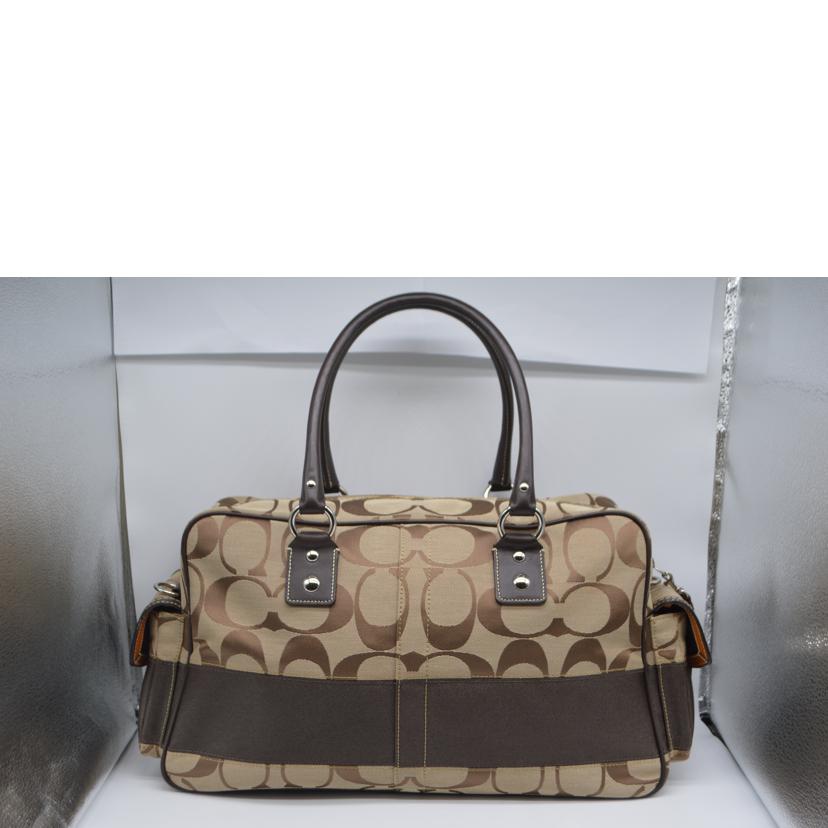 COACH コーチ/デカシグネチャーストライプ2wayレザーボストン/F77179//K10**/Aランク/89