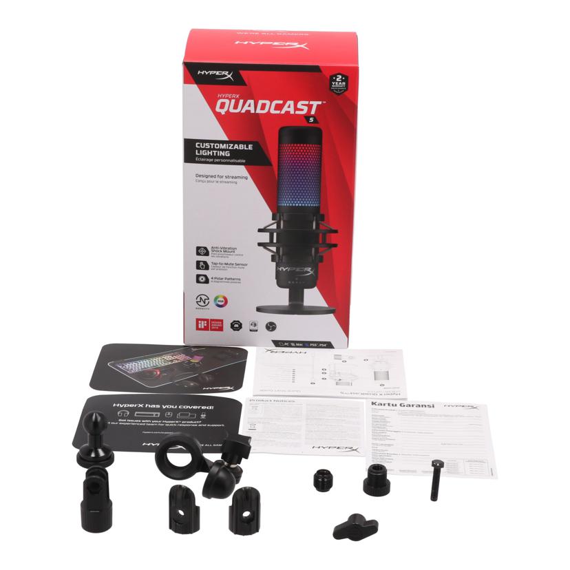 HyperX ハイパーエックス　/USBコンデンサーゲーミングマイク／QuadCast　S/4P5P7AA//C1W313152D/Bランク/05