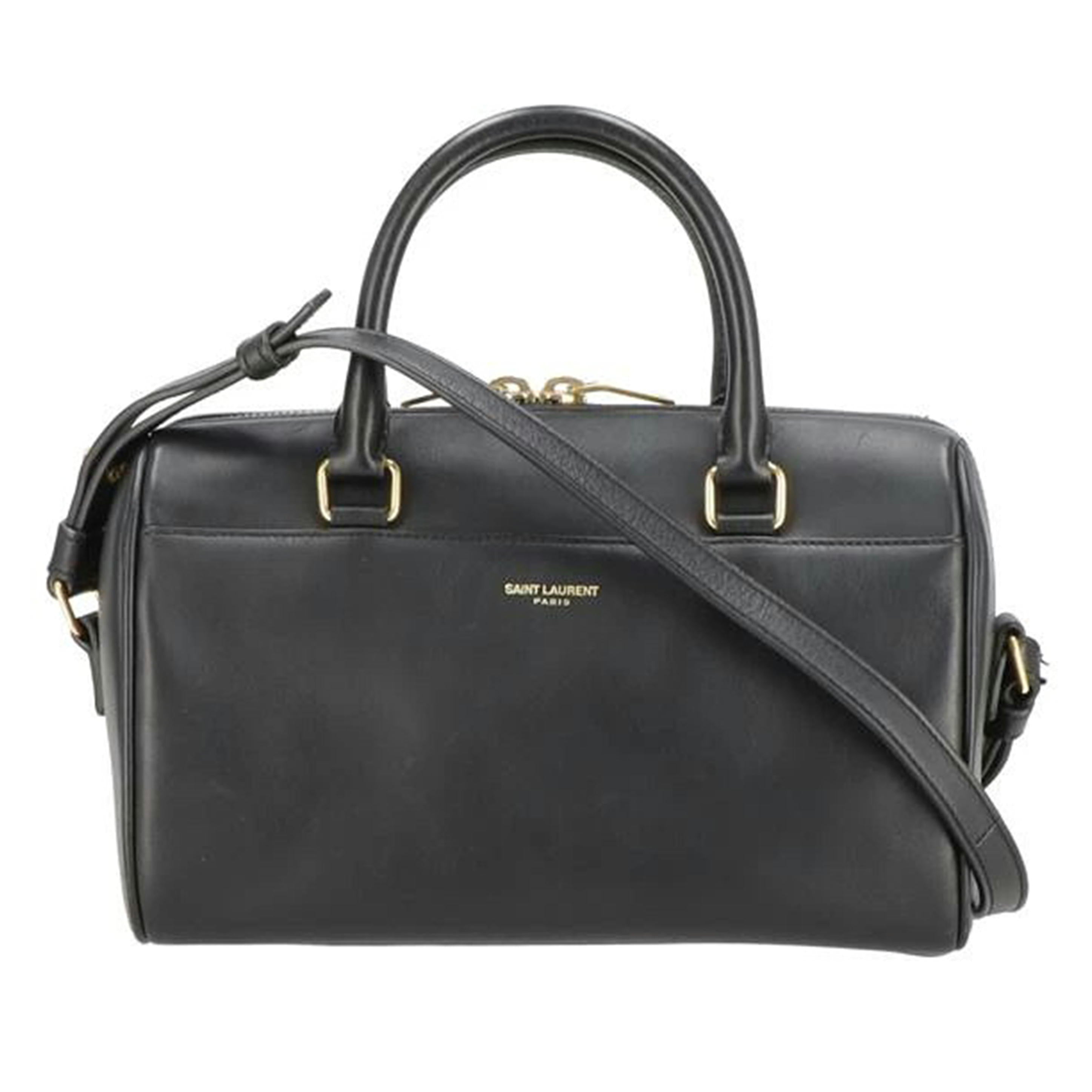 SAINT LAURENT サンローラン/レザーベイビーダッフル2Wayハンド 黒/CLD330958//Bランク/42