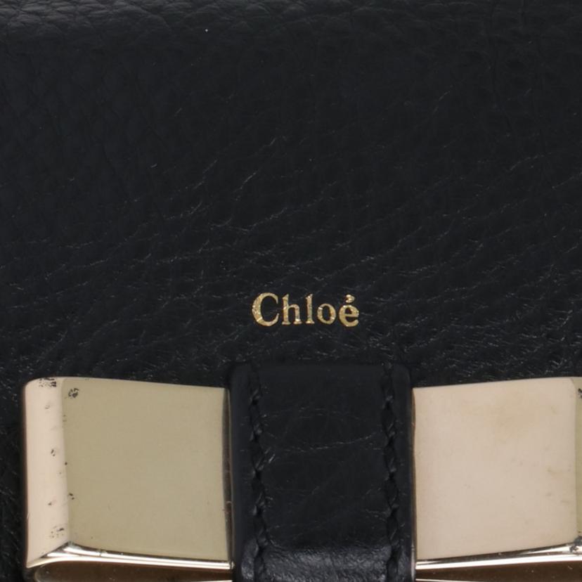 Chloe クロエ/レザーショルダー リリィ 黒//ABランク/42
