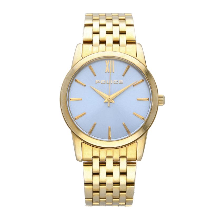 POLICE ポリス/クォーツ腕時計／ゴールド×ライトブルー/PL.14495M//Bランク/06