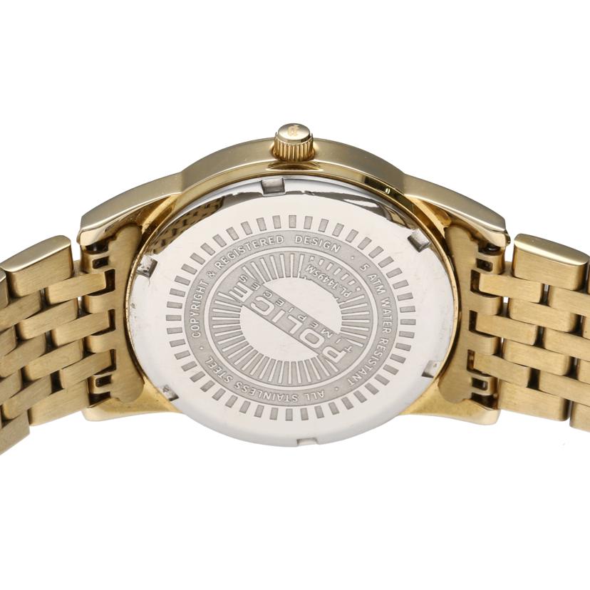 POLICE ポリス/クォーツ腕時計／ゴールド×ライトブルー/PL.14495M//Bランク/06