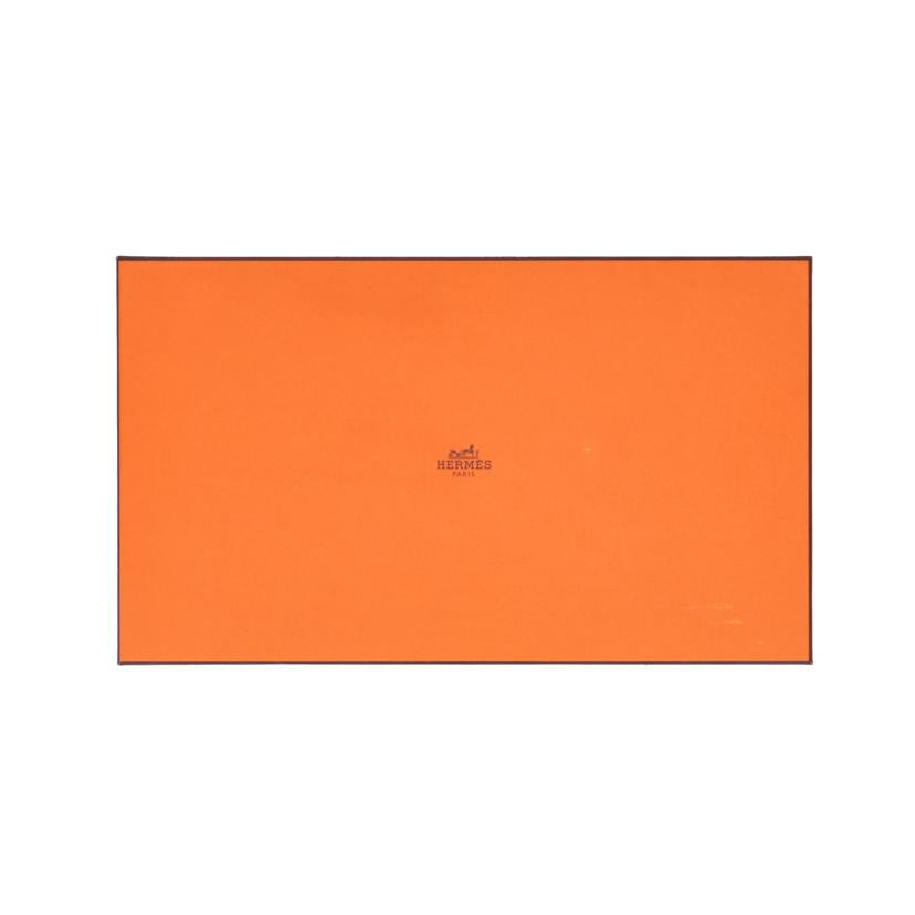 HERMES エルメス セリエボタン S オレンジ Hロゴ コットン 100
