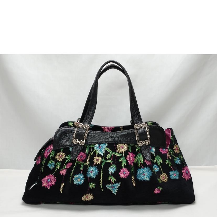 美品✨ ThinkBee！ シンクビー 花柄 ビーズ ハンドバッグ 黒