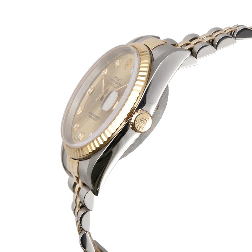 ROLEX ロレッスク/DATE　JUST　10Pダイヤ　／　YG×SS/16233G//W47****/ABランク/91