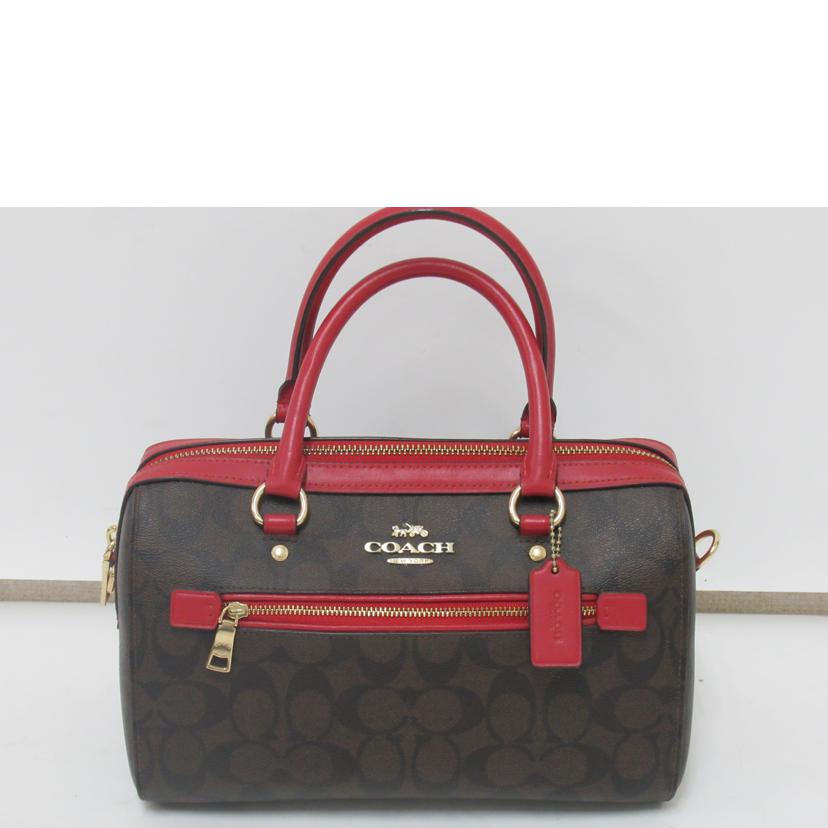 　　COACH/ミニボストンバッグ／シグネチャー/F83607//H19**/Aランク/63