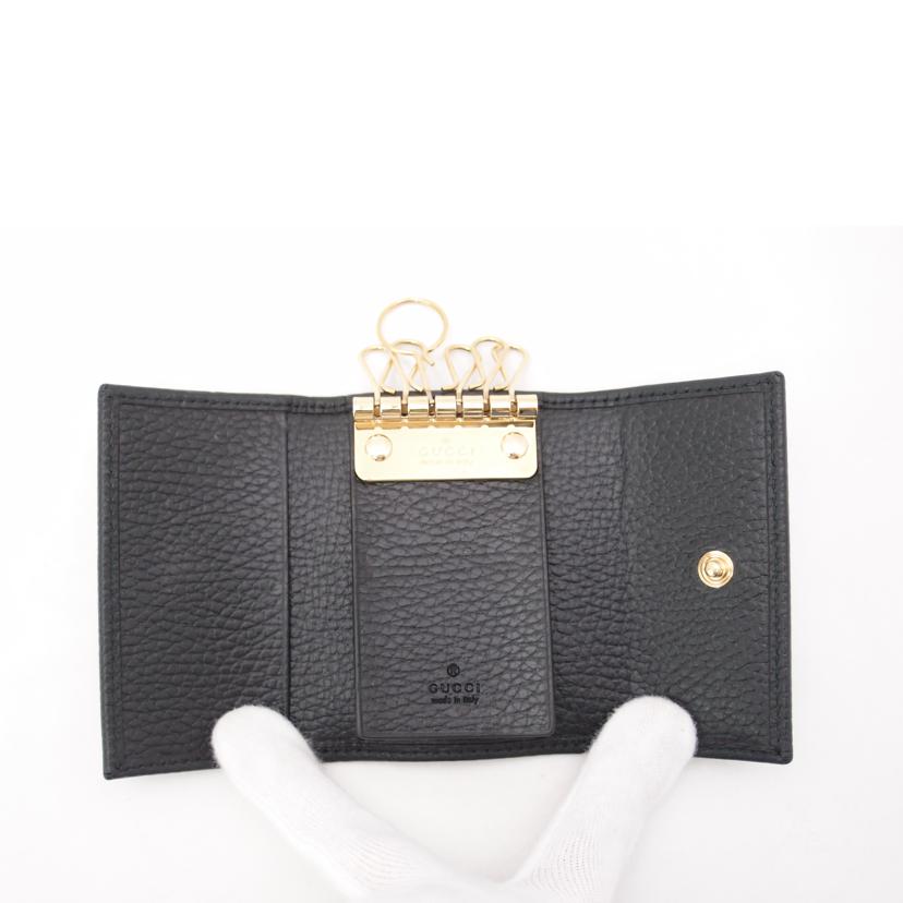 GUCCI グッチ/GGマーモント6連キーケース／ブラック/456118//114*/Aランク/69