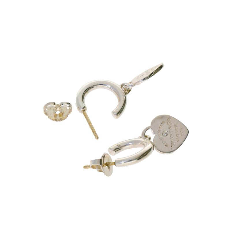 TIFFANY＆CO. ティファニー/Ag925リターントゥティファニーフープピアス/ダイヤ1P/4.5//Aランク/75